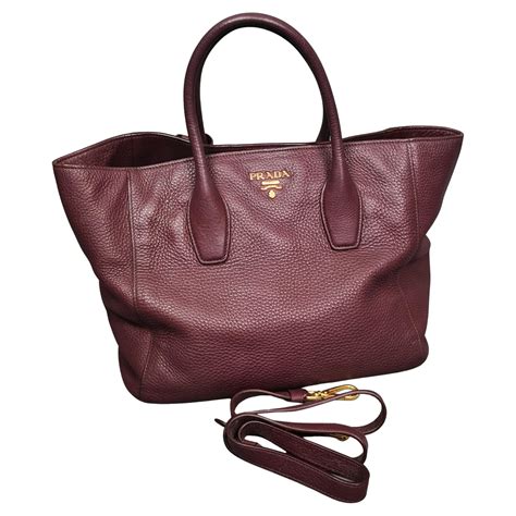 prada large daino leather shopper|prada vitello daino.